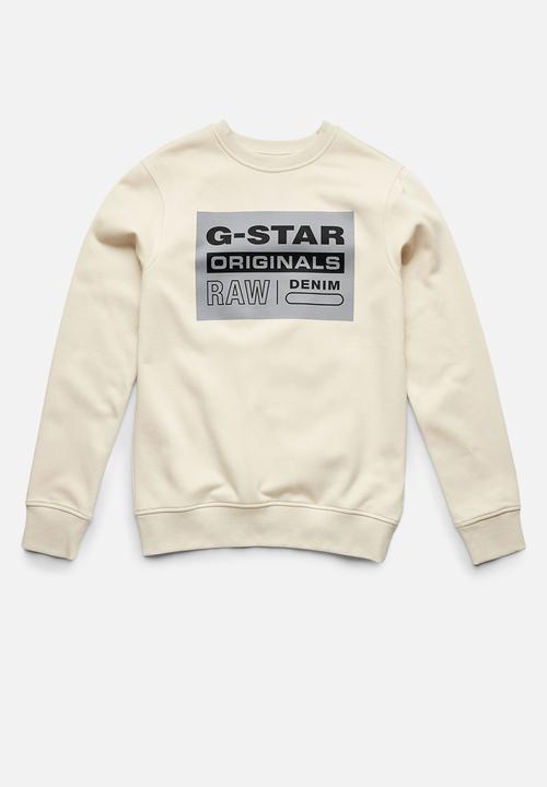 G-STAR - Original label R sweater - whitebait