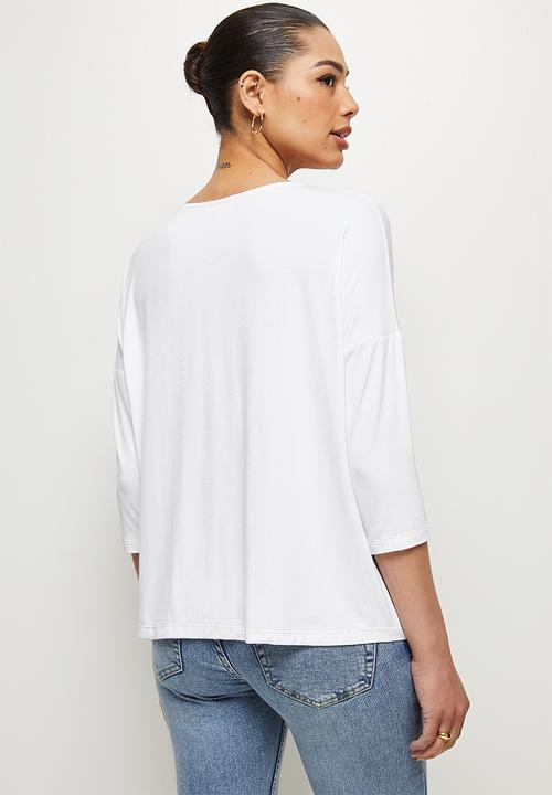 edit - Bamboo boxy tee - white
