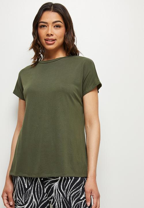 edit - Modal boxy washed tee - olive