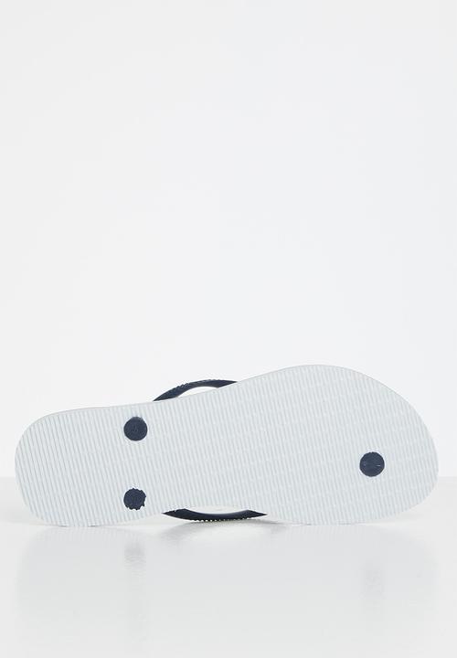 Havaianas - Slim brazil - white & navy blue