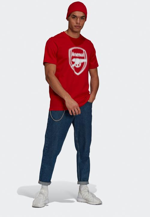 adidas Performance - Arsenal Blurred Badge Logo Tee- 22  scarlet
