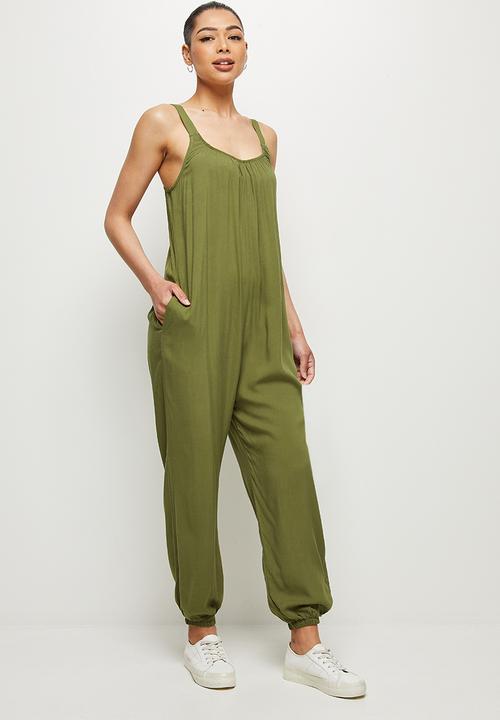 edit - Oversized harem jumpsuit - olive