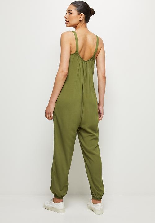edit - Oversized harem jumpsuit - olive