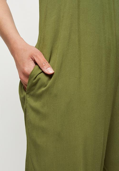 edit - Oversized harem jumpsuit - olive