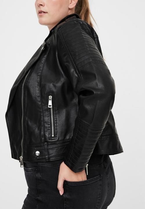 Vero Moda - Curve kerriultra short coated jacket - black