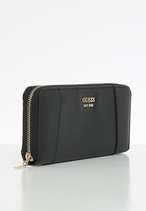 GUESS - Naya slg large zip around - black