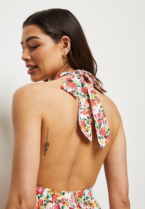 MILLA - Open back halter maxi dress - multi 