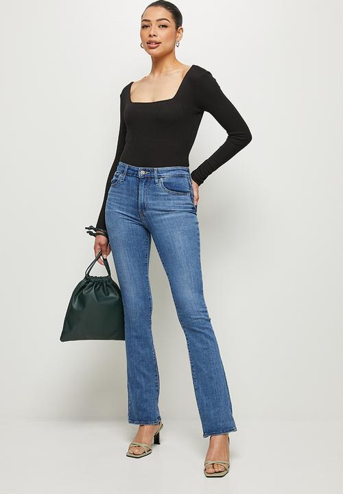 MILLA - Square neck tie bodysuit - black