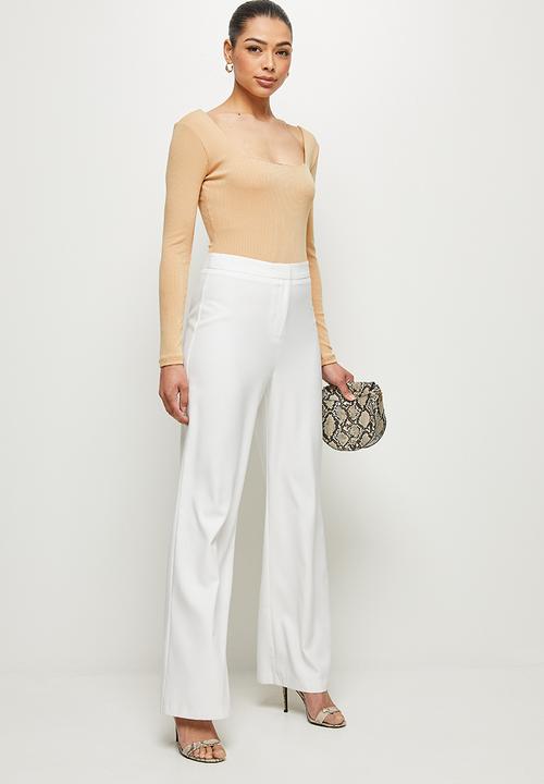 MILLA - Square neck tie bodysuit - neutral