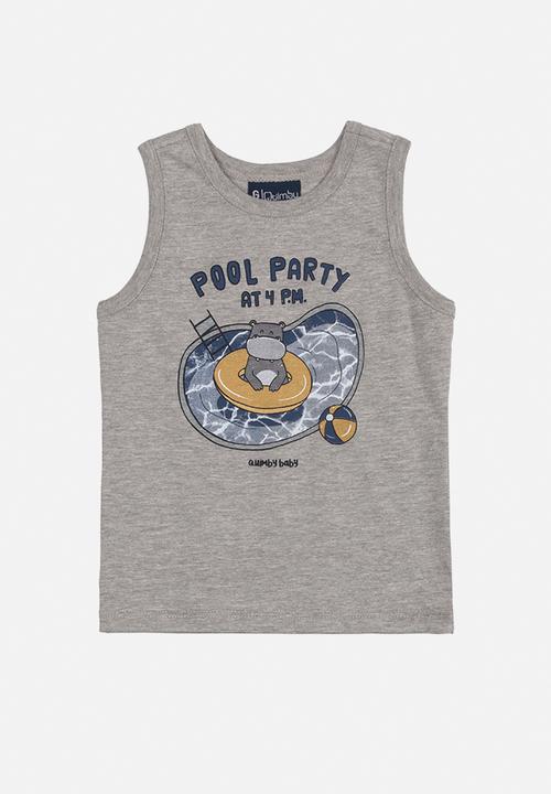 Quimby - Pool party tank top & shorts set - grey