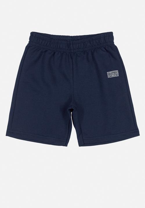 Quimby - Tee with woven detail & shorts set - blue