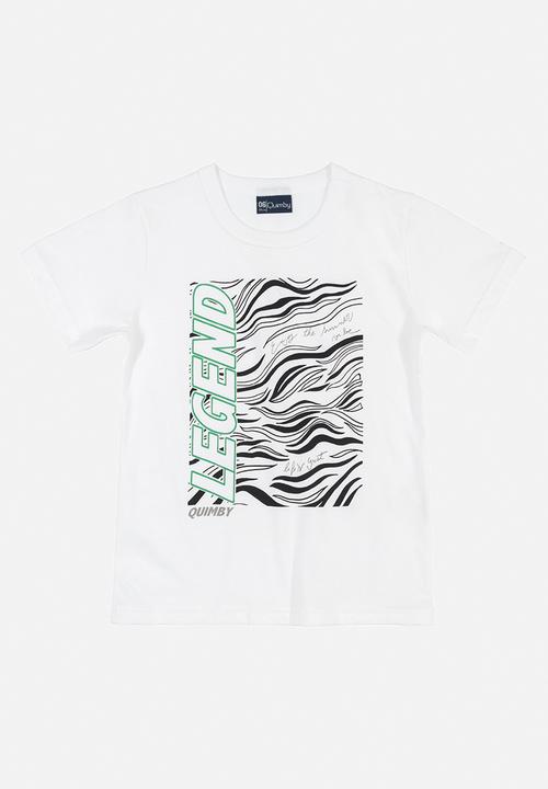 Quimby - Legend tee & shorts set - white & grey 