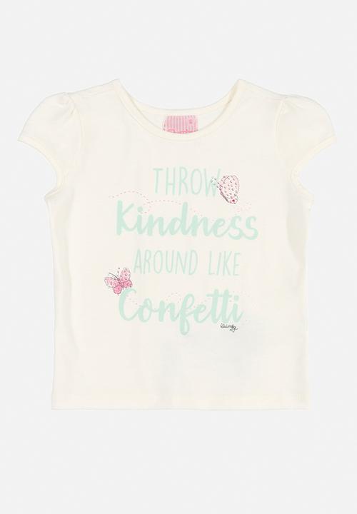 Quimby - Kindness tee & skirt set - off white & green 