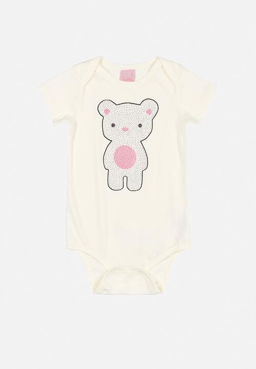 Quimby - Baby bodysuit & pinafore set - off white