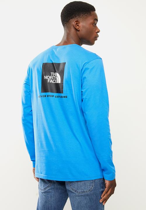 The North Face - Long sleeve red box tee - blue