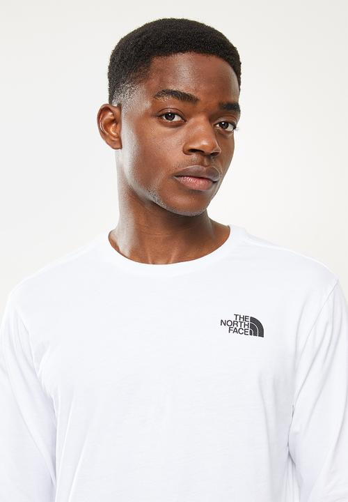 The North Face - Long sleeve red box tee - white