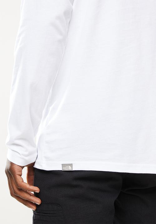 The North Face - Long sleeve red box tee - white