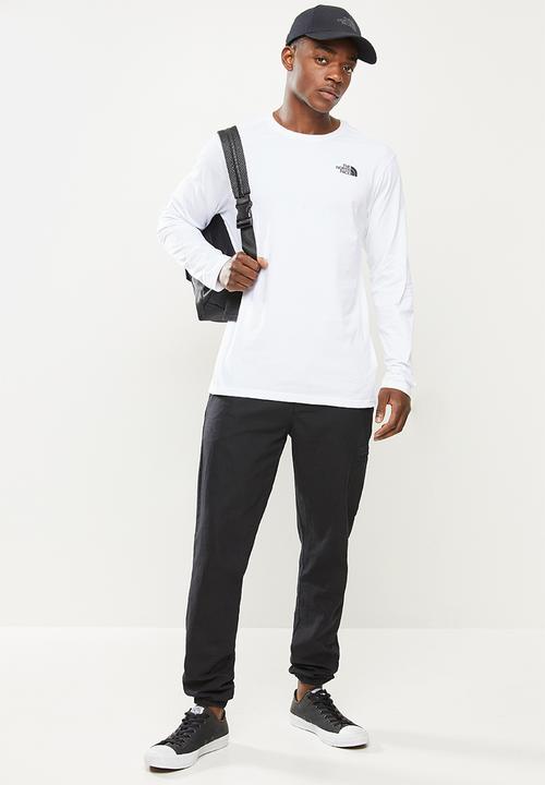 The North Face - Long sleeve red box tee - white