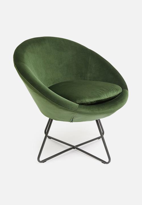Sixth Floor - Center lounge chair - forest green