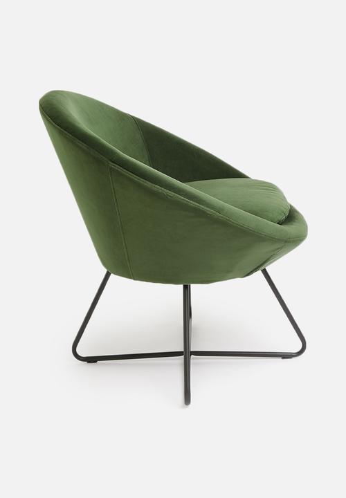Sixth Floor - Center lounge chair - forest green