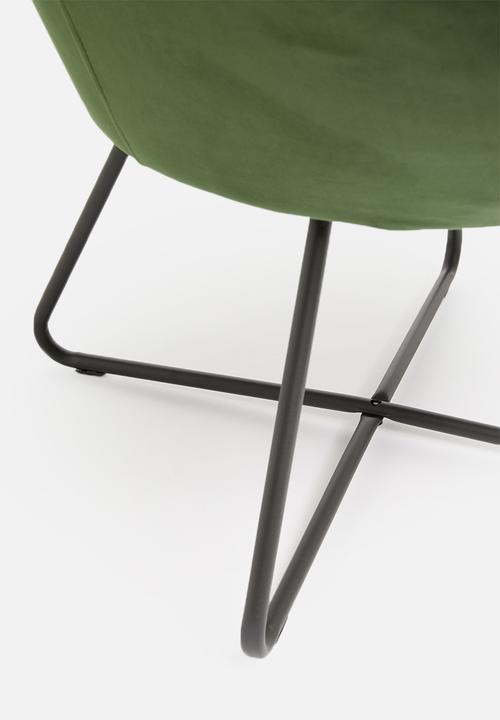 Sixth Floor - Center lounge chair - forest green
