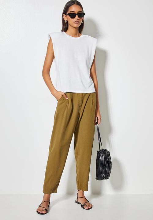 VELVET - Soft touch muscle tee - off white 