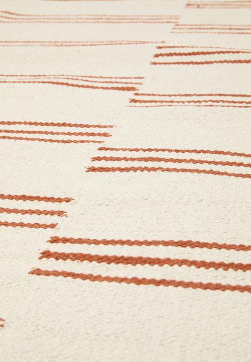 Sixth Floor - Spliced striped runner - rust
