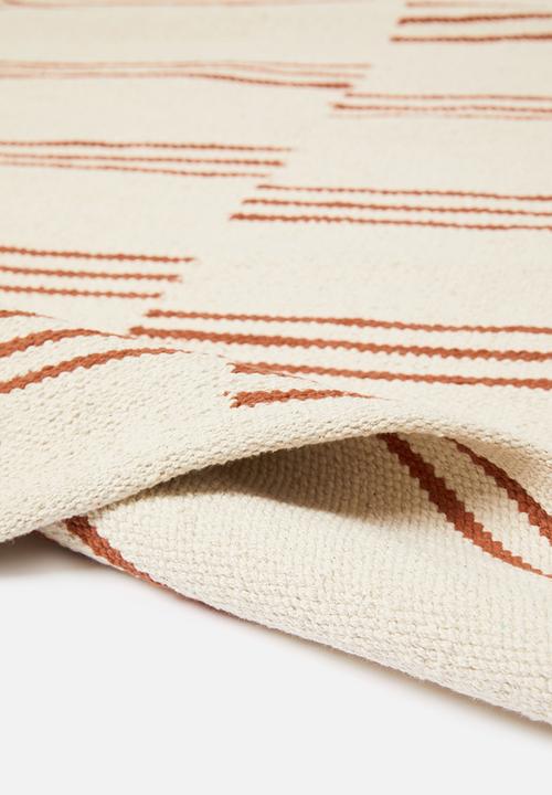 Sixth Floor - Spliced striped runner - rust