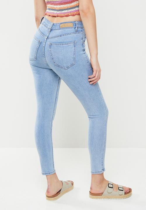 Cotton On - High rise cropped skinny jean - blue