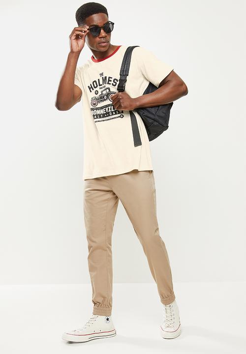 Holmes Bro's - Wild one short sleeve tee - bone