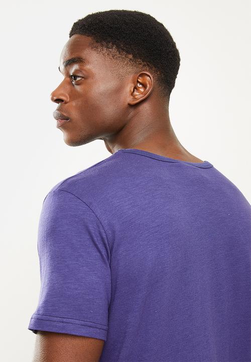Holmes Bro's - Beach flag basic short sleeve tee - blue