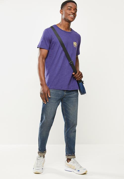 Holmes Bro's - Beach flag basic short sleeve tee - blue