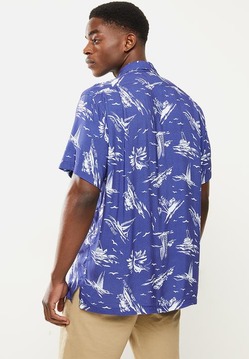 Holmes Bro's - Island short sleeve shirt - navy