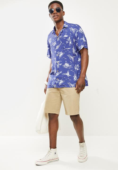 Holmes Bro's - Island short sleeve shirt - navy