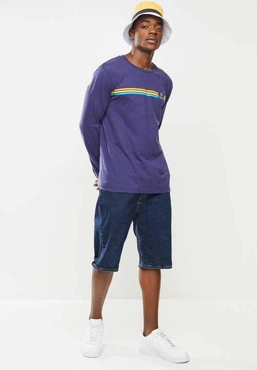 Holmes Bro's - Retro long sleeve tee - navy
