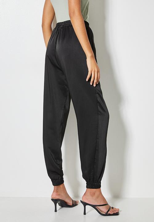 VELVET - Luxe harem pant - black 