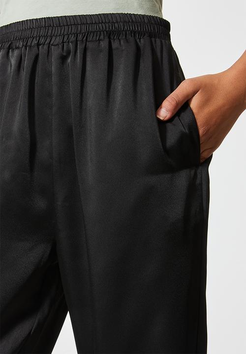 VELVET - Luxe harem pant - black 