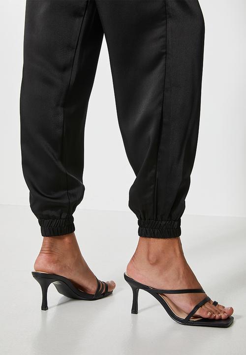VELVET - Luxe harem pant - black 