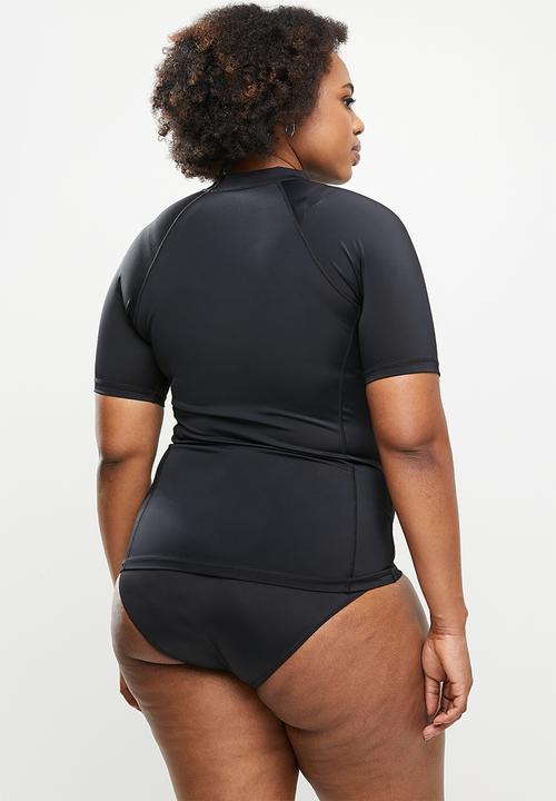 Lizzy - Plus aylin short sleeve rashie - black