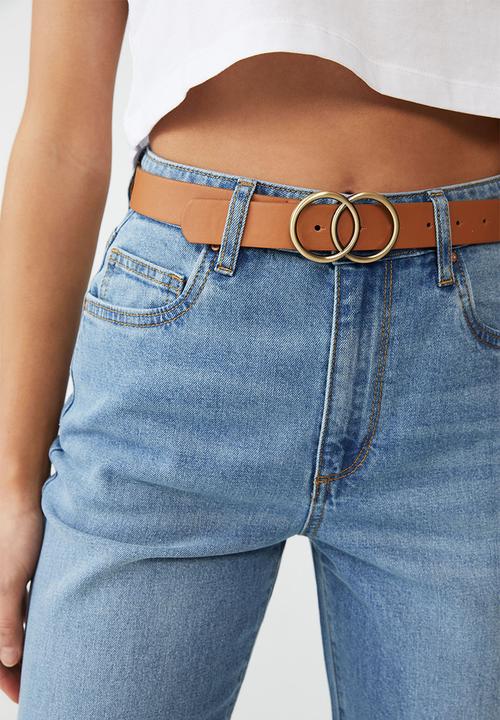 Rubi - Double circle belt - dusty tan