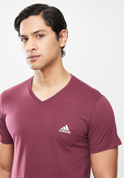 adidas Performance - V-neck tee - victory crimson