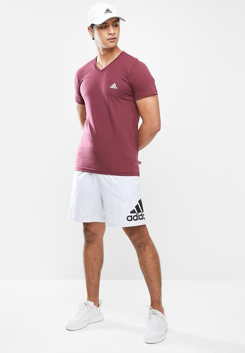 adidas Performance - V-neck tee - victory crimson