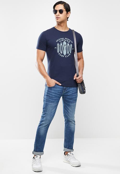 Original Penguin - Vintage surf tee - navy