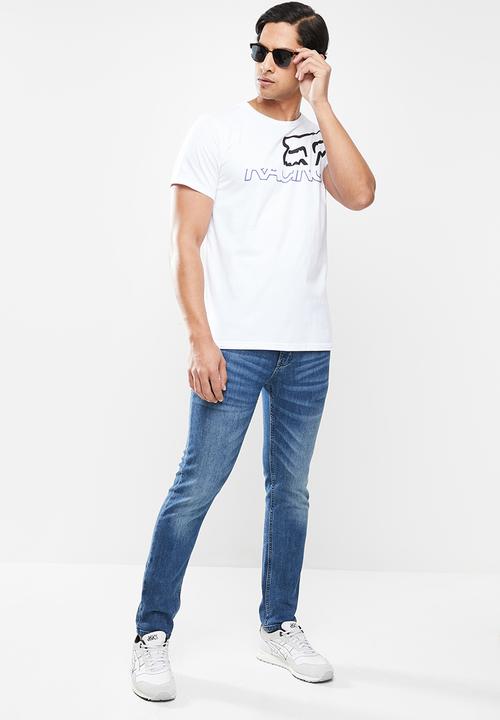 Fox - Skew short sleeve tee - white