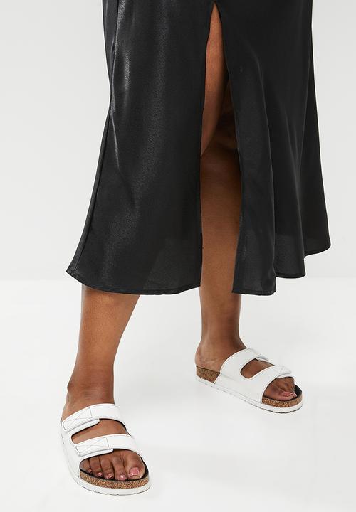 Cotton On - Curve side split midi skirt - black