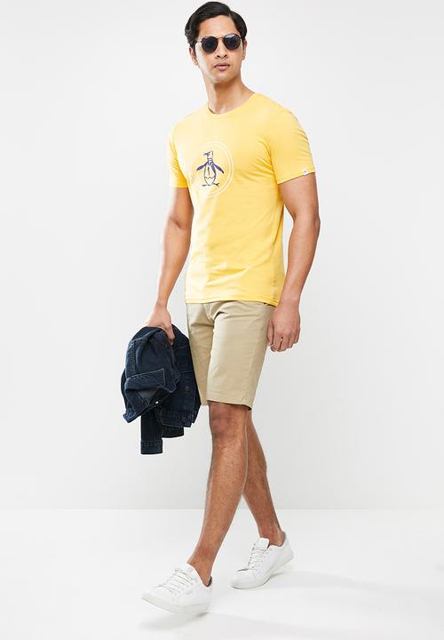 Original Penguin - Circle logo tee - yellow
