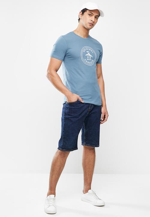 Original Penguin - Logo stamp tee - blue