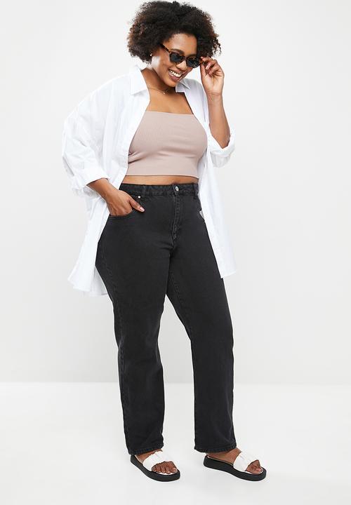 Cotton On - Curve dad jean - black