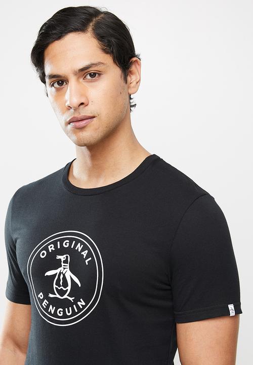 Original Penguin - Logo stamp tee - black