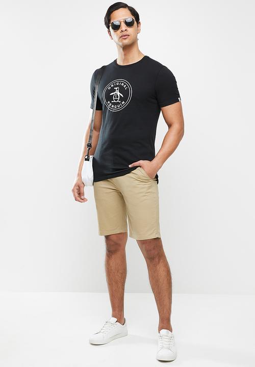 Original Penguin - Logo stamp tee - black